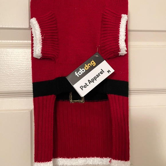 Pet Puppy Dog Santa Sweater Suit with Hood - Picture 3 of 5